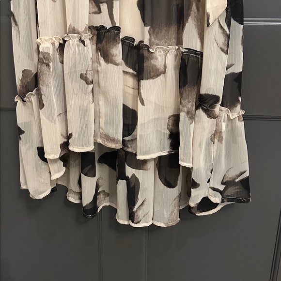 Simply Vera Vera Wang Flowy Floral 3/4 Sleeve Dress Black and Cream Size XXL NWT - Picture 8 of 13